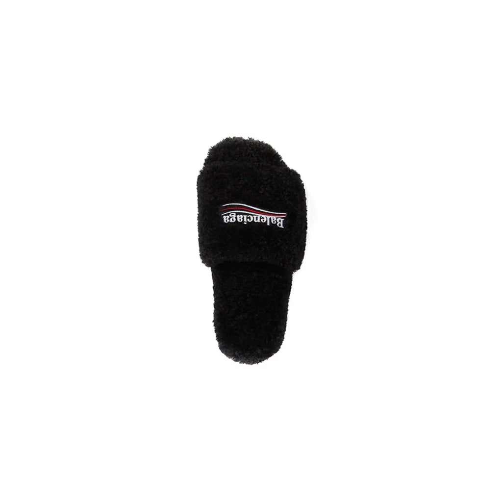 Balenciaga fur slides